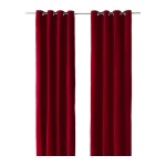 IKEA Sanela 1 Pasang Gorden Gelap Blackout Beludru Warna Merah - 1001 Online Shop Jasa Titip Beli IKEA
